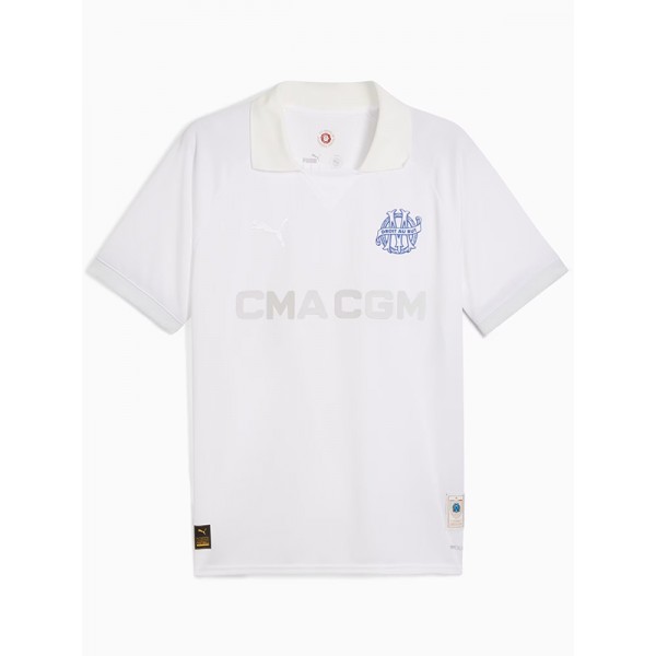 Olympique de Marseille maillot de football blanc pour homme maillot de sport 125e anniversaire 2024-2025